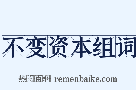 不变资本组词是什么意思的图片